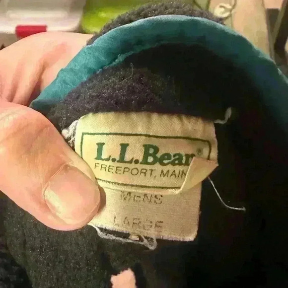 L.L. Bean Mens Large Vintage 90s 1/4‎ Snap Pullover Fleece - Picture 5 of 5